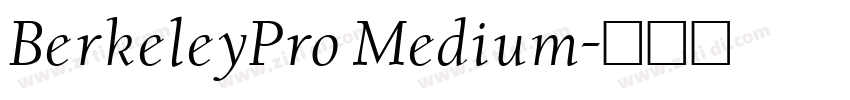 BerkeleyPro Medium字体转换